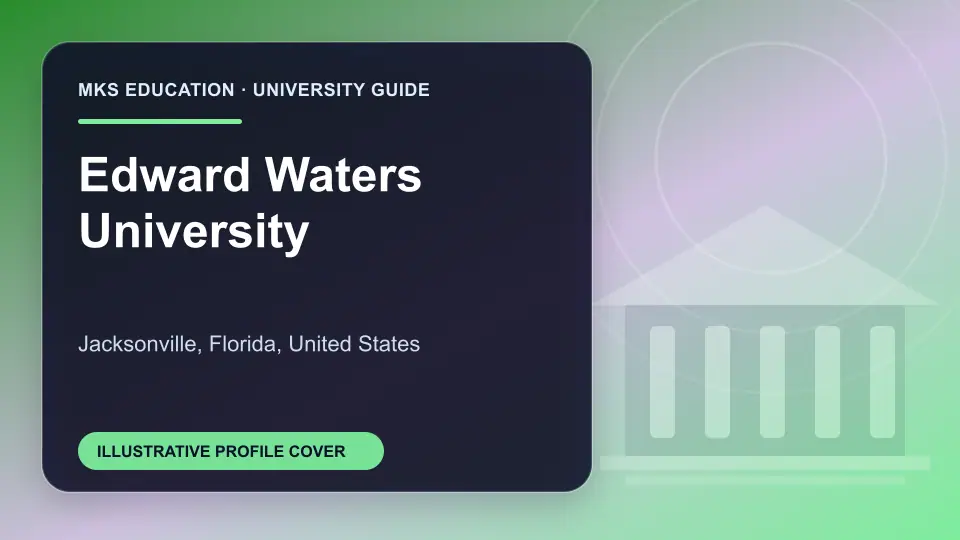 Illustrative MKS Education profile cover for Edward Waters University in the USA