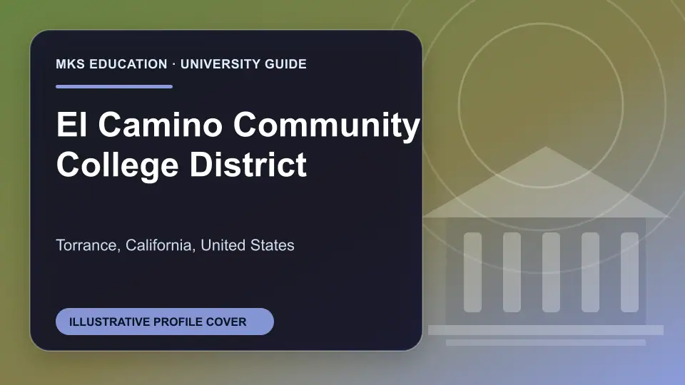 Illustrative MKS Education profile cover for El Camino Community College District in the USA