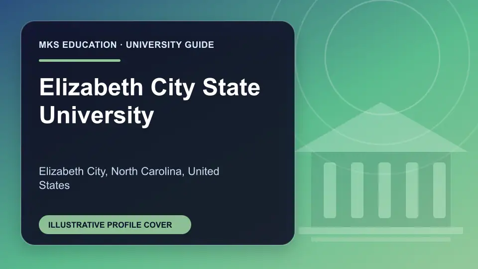 Illustrative MKS Education profile cover for Elizabeth City State University in the USA