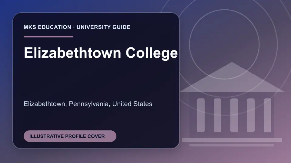Illustrative MKS Education profile cover for Elizabethtown College in the USA