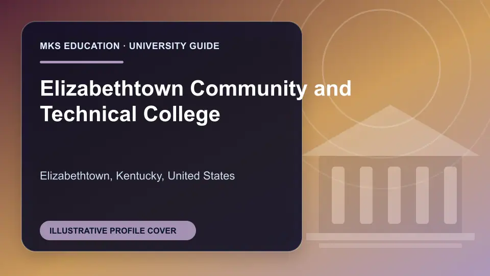 Illustrative MKS Education profile cover for Elizabethtown Community and Technical College in the USA