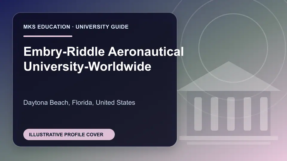 Illustrative MKS Education profile cover for Embry-Riddle Aeronautical University-Worldwide in the USA