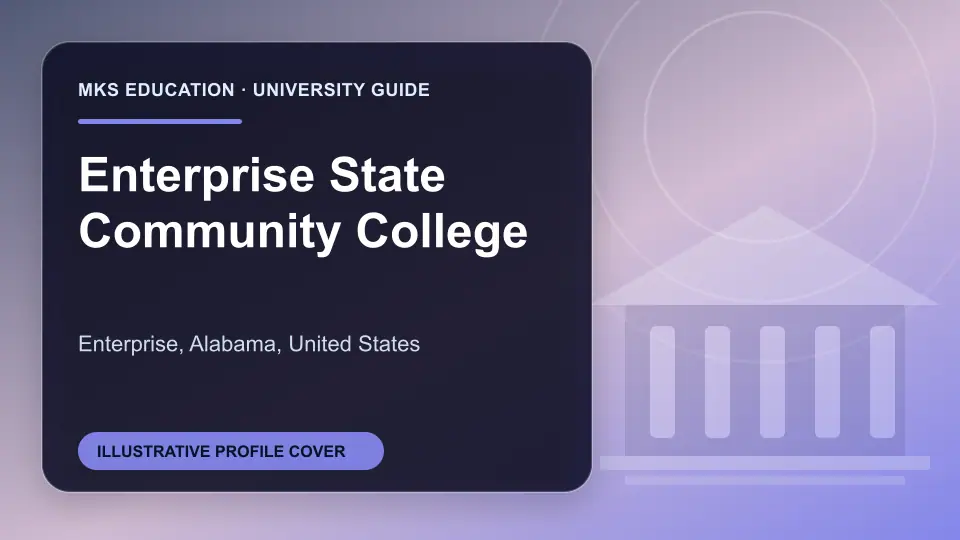Illustrative MKS Education profile cover for Enterprise State Community College in the USA