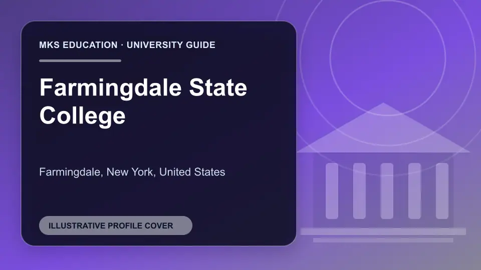 Illustrative MKS Education profile cover for Farmingdale State College in the USA