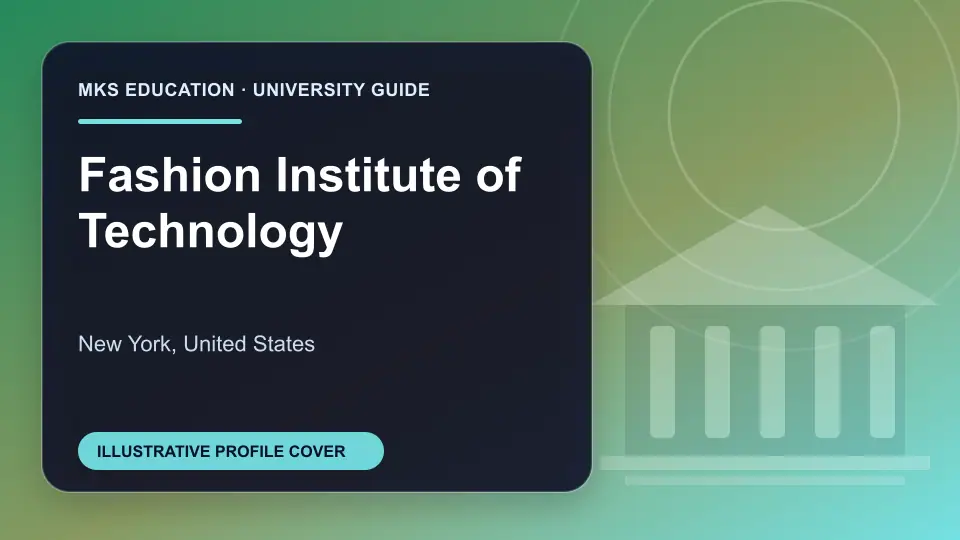 Illustrative MKS Education profile cover for Fashion Institute of Technology in the USA