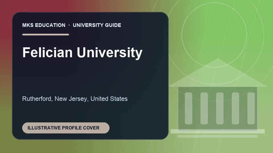 Illustrative MKS Education profile cover for Felician University in the USA