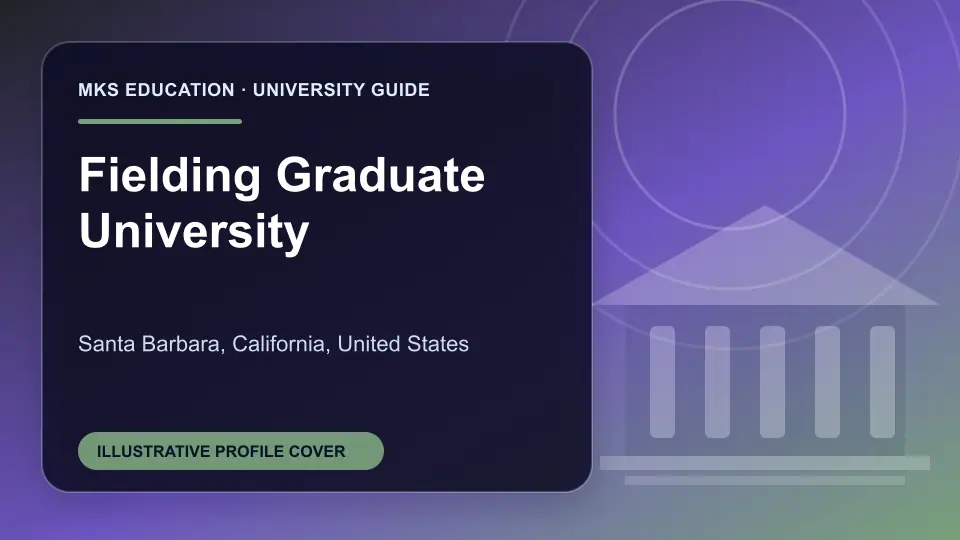 Illustrative MKS Education profile cover for Fielding Graduate University in the USA