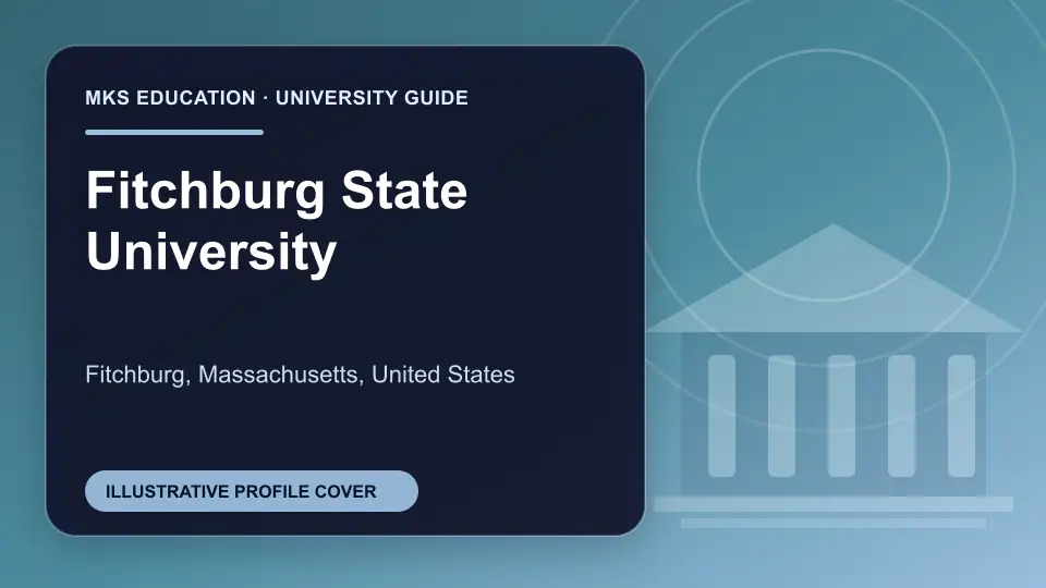 Illustrative MKS Education profile cover for Fitchburg State University in the USA