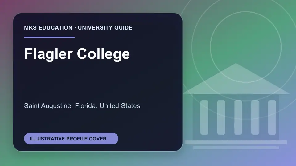 Illustrative MKS Education profile cover for Flagler College in the USA