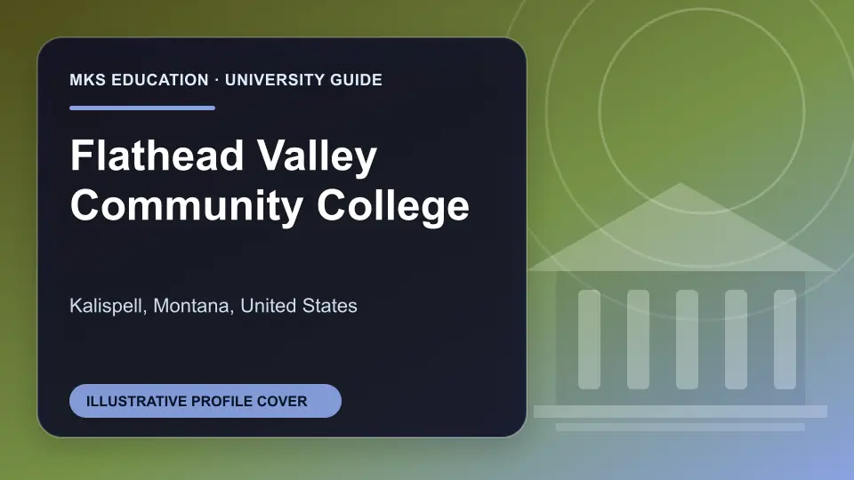 Illustrative MKS Education profile cover for Flathead Valley Community College in the USA