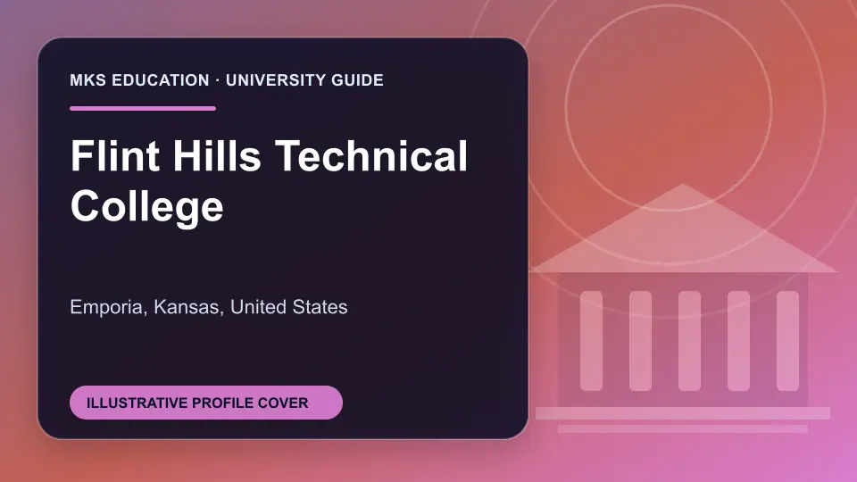 Illustrative MKS Education profile cover for Flint Hills Technical College in the USA