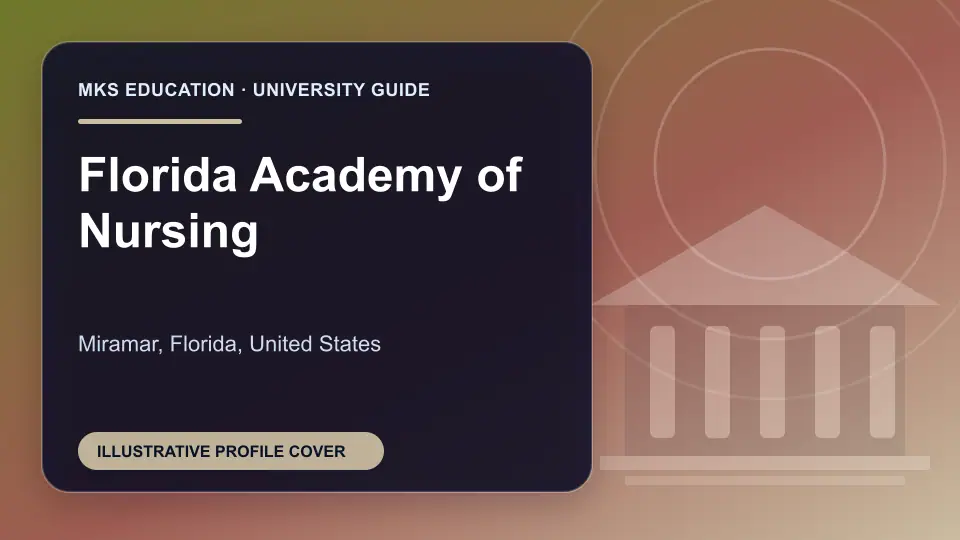 Illustrative MKS Education profile cover for Florida Academy of Nursing in the USA