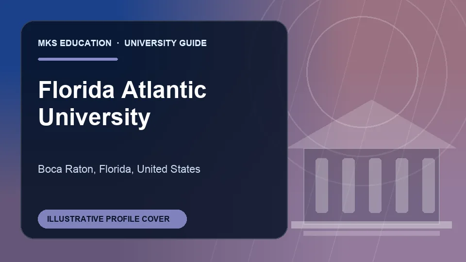 Illustrative MKS Education profile cover for Florida Atlantic University in United States