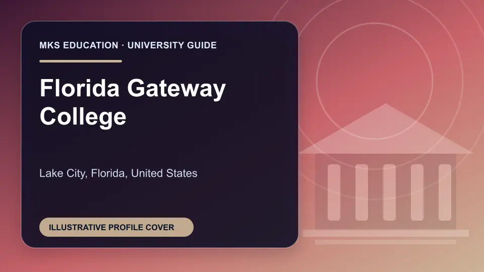 Illustrative MKS Education profile cover for Florida Gateway College in the USA