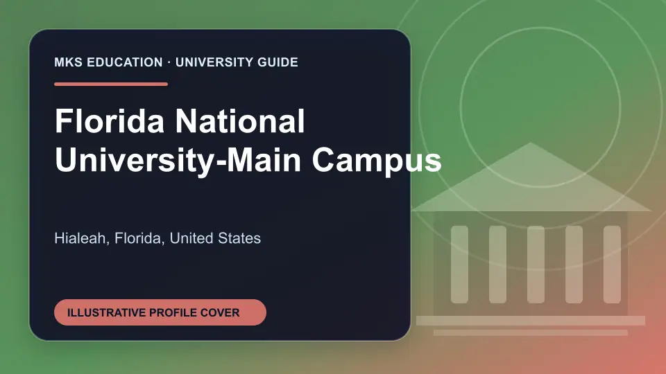 Illustrative MKS Education profile cover for Florida National University-Main Campus in the USA