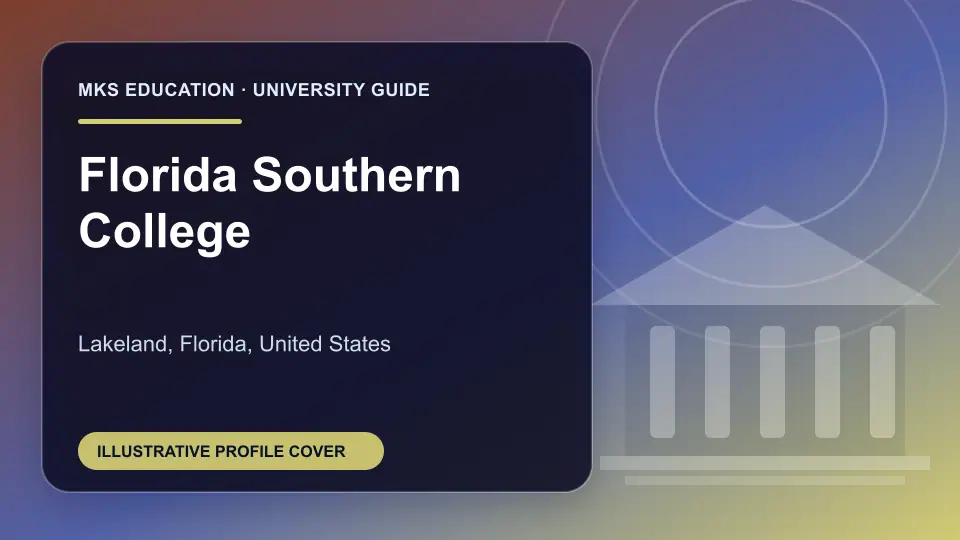 Illustrative MKS Education profile cover for Florida Southern College in the USA