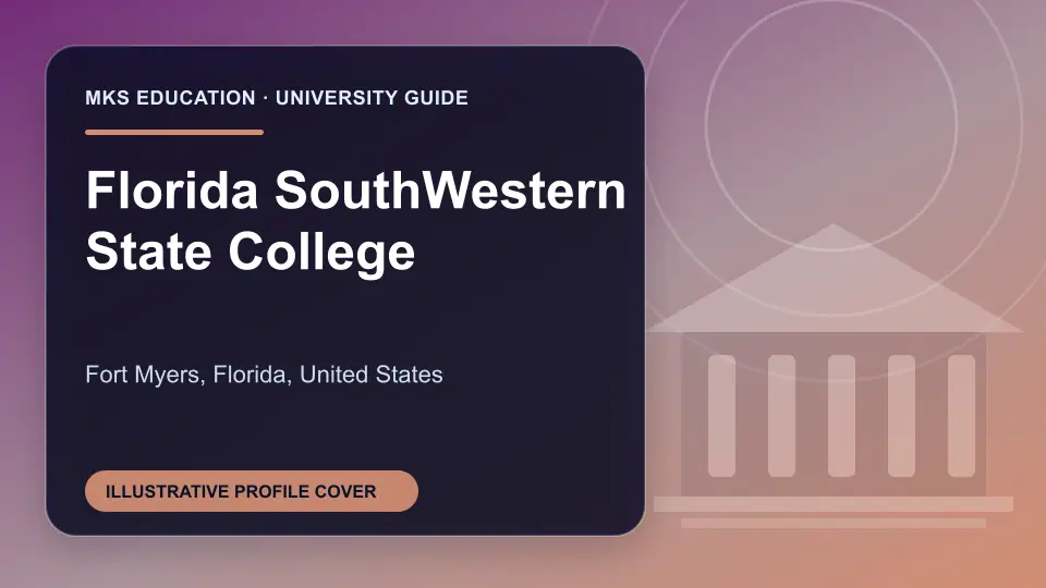 Illustrative MKS Education profile cover for Florida SouthWestern State College in the USA
