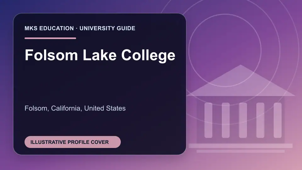 Illustrative MKS Education profile cover for Folsom Lake College in the USA