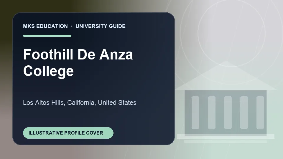 Illustrative MKS Education profile cover for Foothill De Anza College in United States
