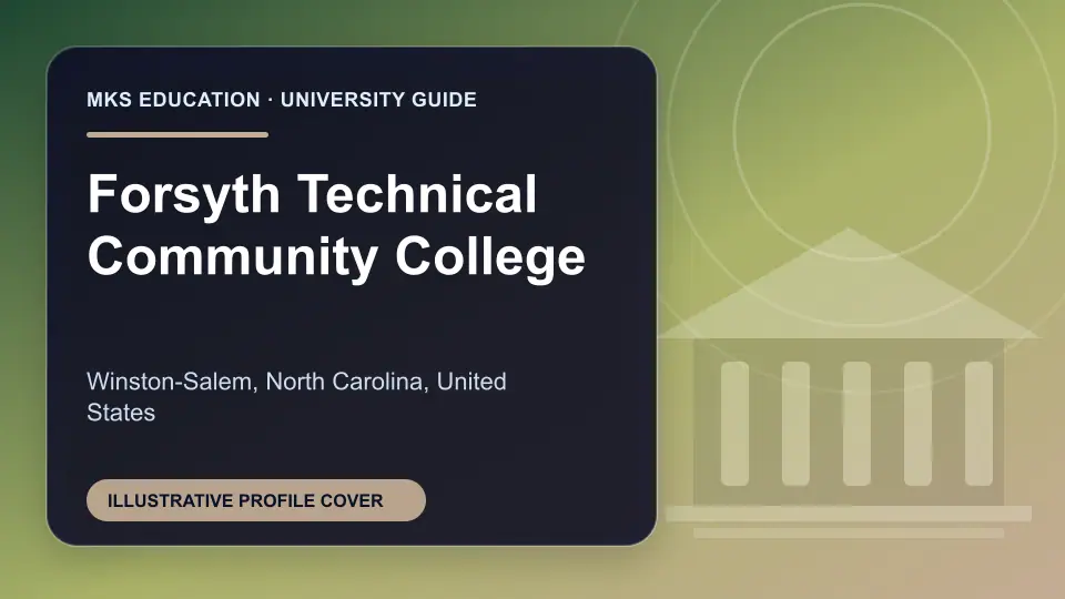 Illustrative MKS Education profile cover for Forsyth Technical Community College in the USA