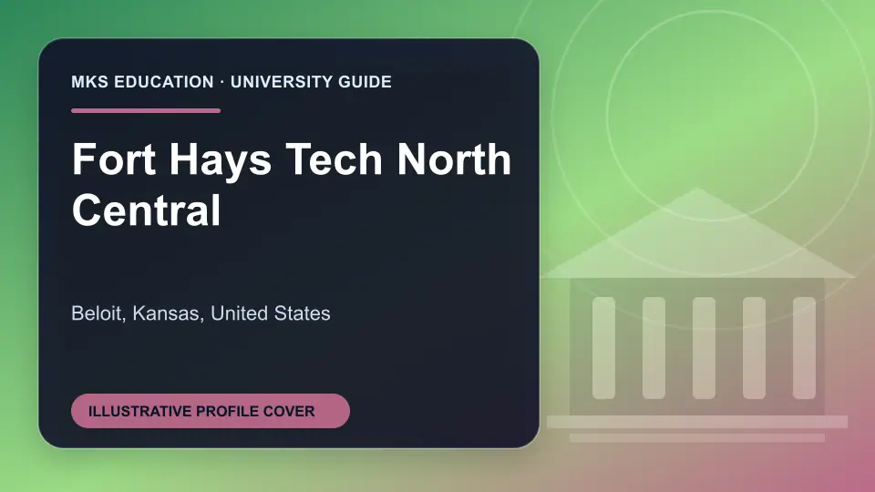 Illustrative MKS Education profile cover for Fort Hays Tech North Central in the USA