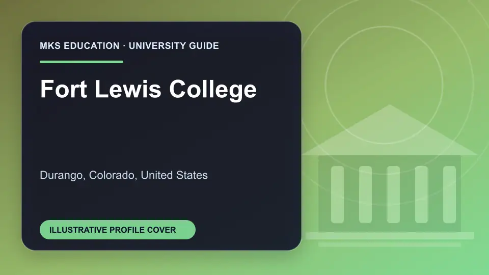 Illustrative MKS Education profile cover for Fort Lewis College in the USA