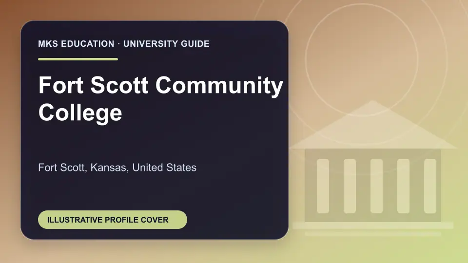 Illustrative MKS Education profile cover for Fort Scott Community College in the USA