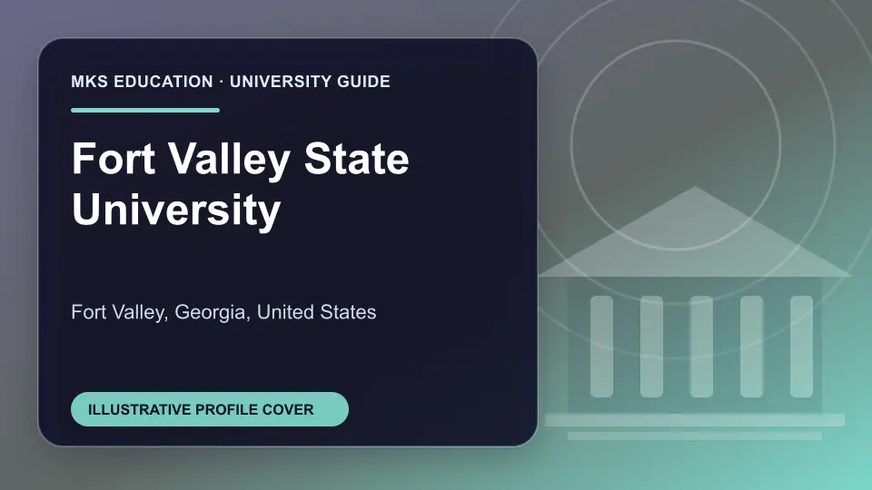 Illustrative MKS Education profile cover for Fort Valley State University in the USA