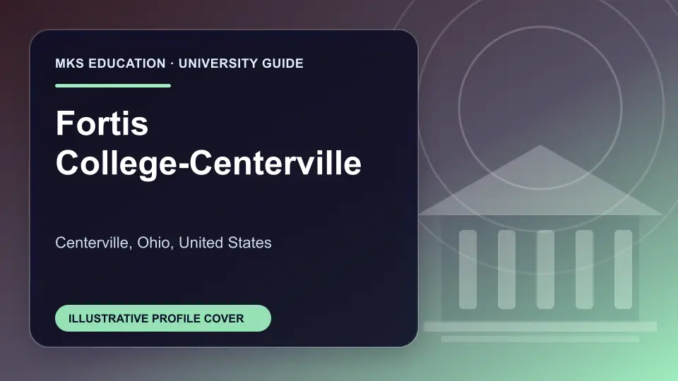 Illustrative MKS Education profile cover for Fortis College-Centerville in the USA