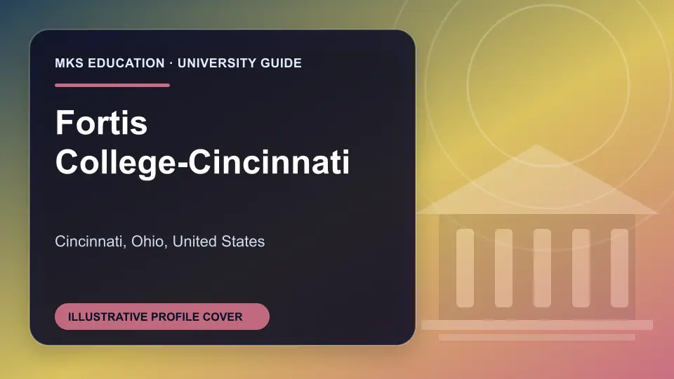Illustrative MKS Education profile cover for Fortis College-Cincinnati in the USA