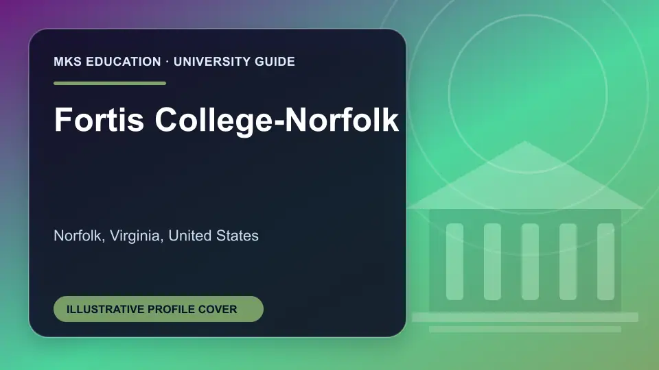 Illustrative MKS Education profile cover for Fortis College-Norfolk in the USA