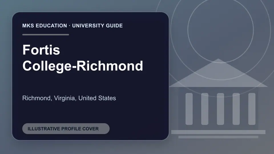 Illustrative MKS Education profile cover for Fortis College-Richmond in the USA
