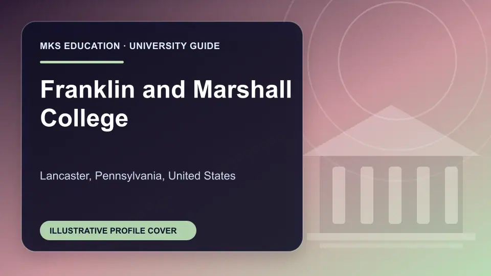 Illustrative MKS Education profile cover for Franklin and Marshall College in the USA