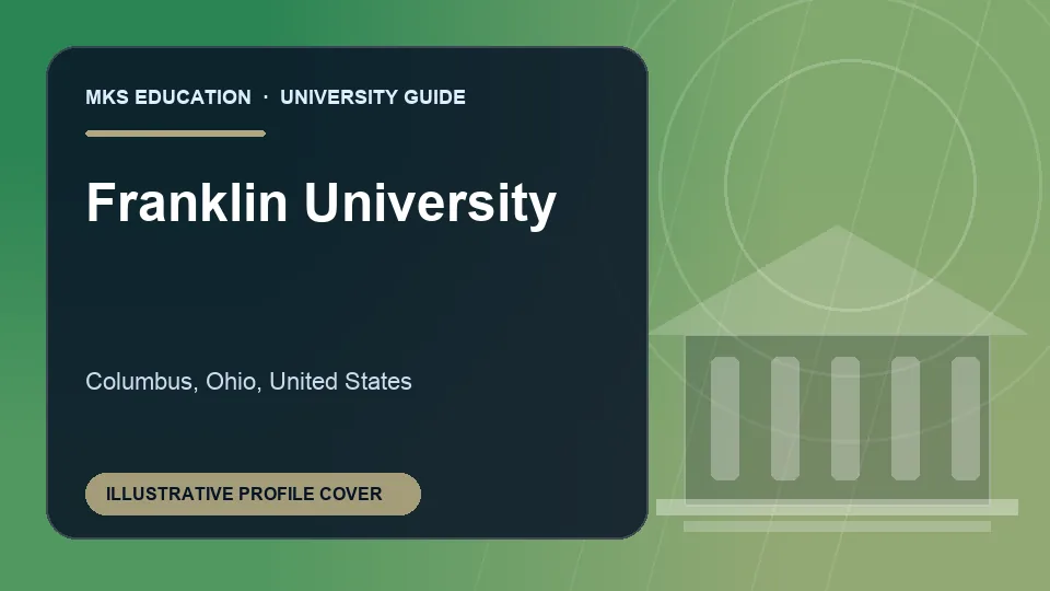 Illustrative MKS Education profile cover for Franklin University in the USA