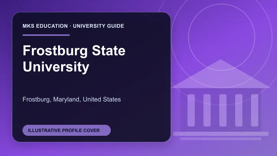 Illustrative MKS Education profile cover for Frostburg State University in the USA