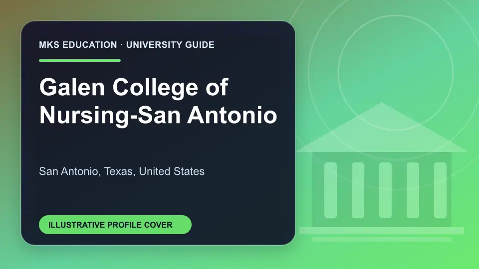 Illustrative MKS Education profile cover for Galen College of Nursing-San Antonio in the USA
