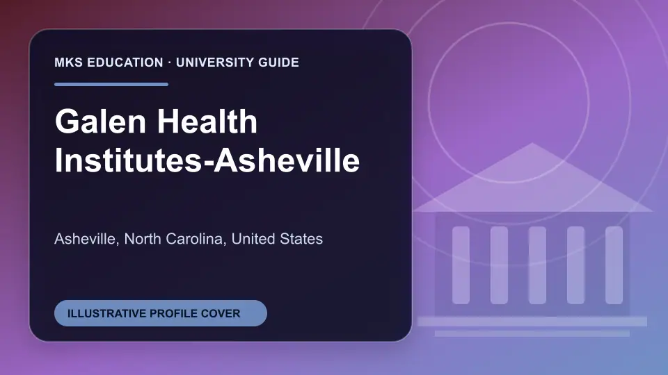 Illustrative MKS Education profile cover for Galen Health Institutes-Asheville in the USA
