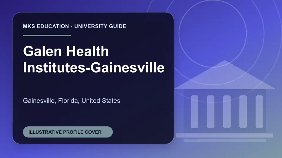 Illustrative MKS Education profile cover for Galen Health Institutes-Gainesville in the USA