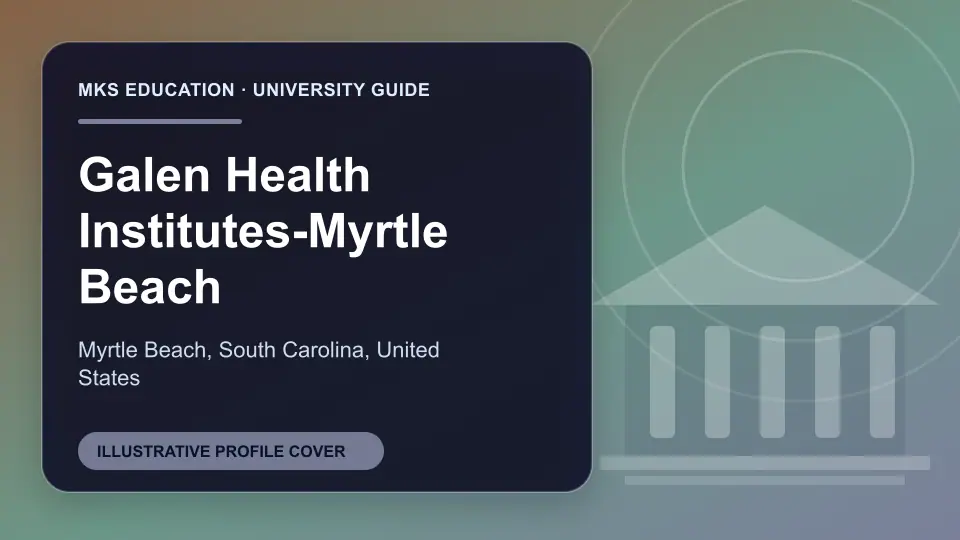Illustrative MKS Education profile cover for Galen Health Institutes-Myrtle Beach in the USA