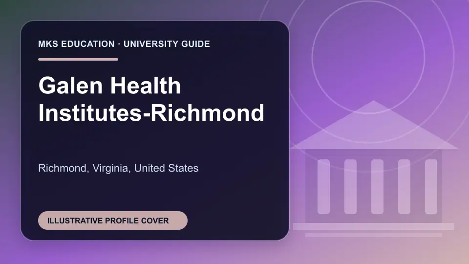 Illustrative MKS Education profile cover for Galen Health Institutes-Richmond in the USA