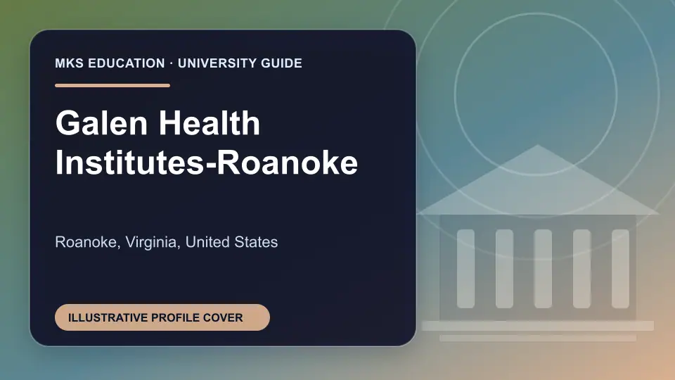 Illustrative MKS Education profile cover for Galen Health Institutes-Roanoke in the USA