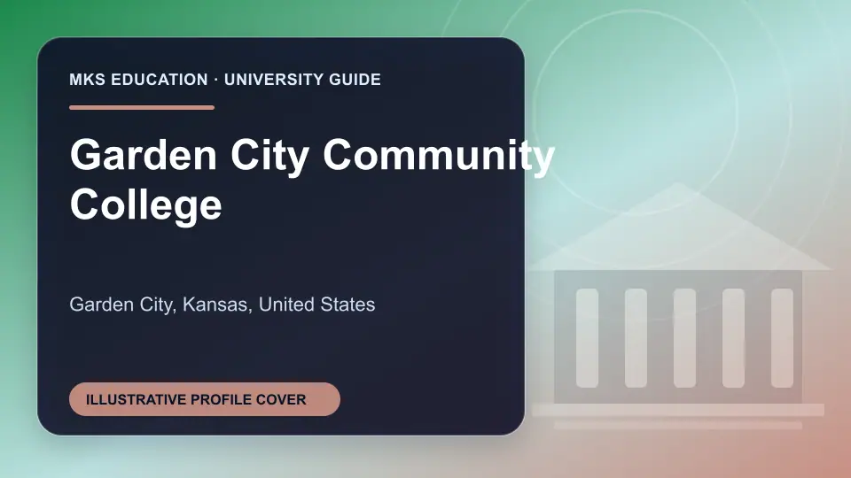 Illustrative MKS Education profile cover for Garden City Community College in the USA