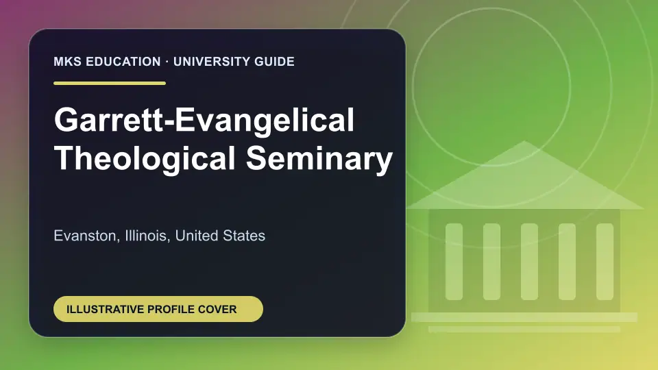 Illustrative MKS Education profile cover for Garrett-Evangelical Theological Seminary in the USA
