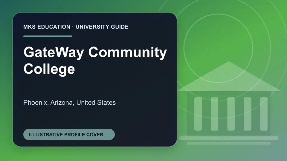 Illustrative MKS Education profile cover for GateWay Community College in the USA