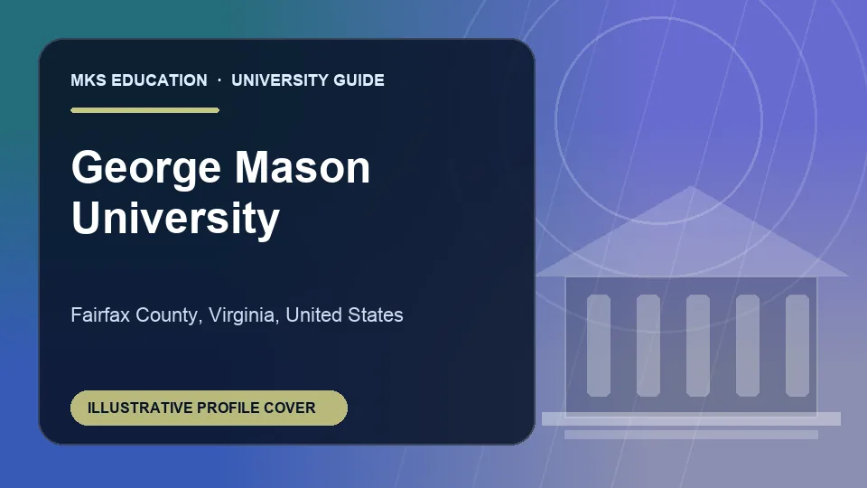Illustrative MKS Education profile cover for George Mason University in the USA
