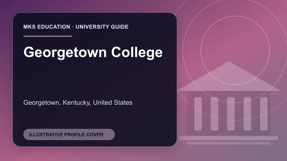 Illustrative MKS Education profile cover for Georgetown College in the USA