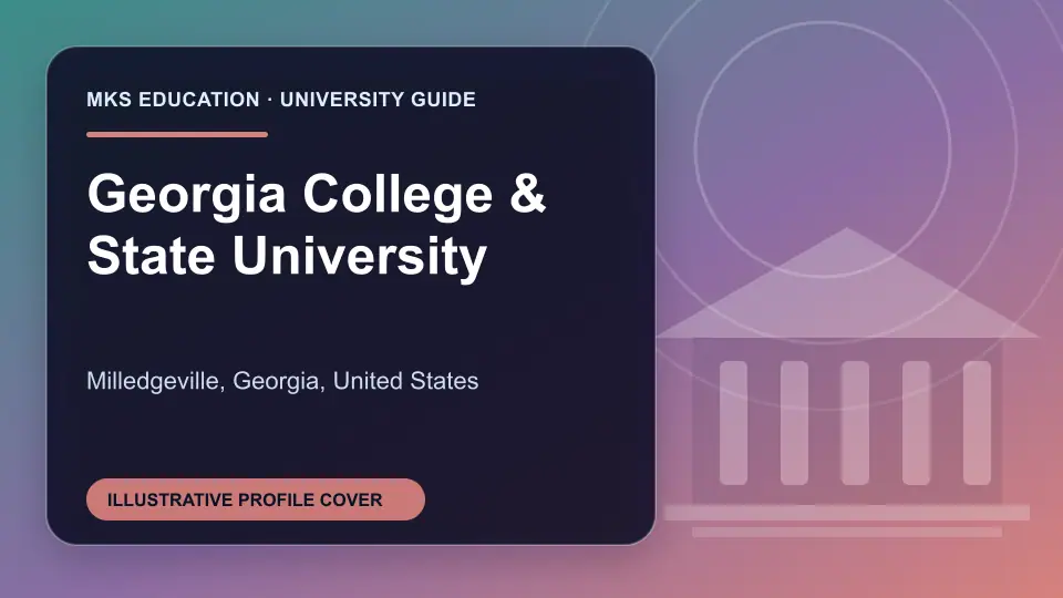 Illustrative MKS Education profile cover for Georgia College & State University in the USA