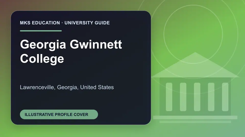 Illustrative MKS Education profile cover for Georgia Gwinnett College in the USA