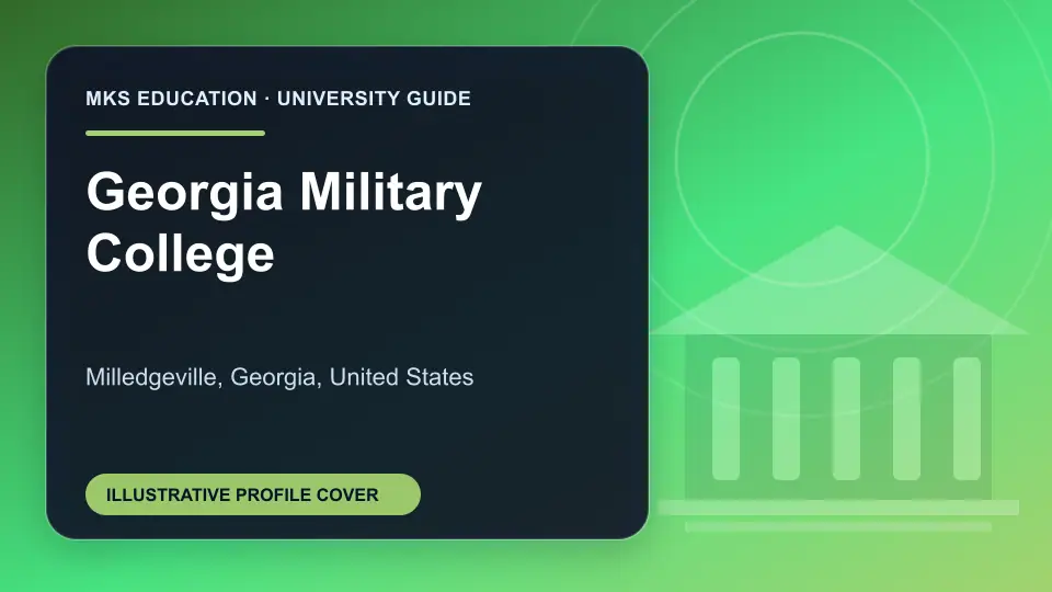 Illustrative MKS Education profile cover for Georgia Military College in the USA
