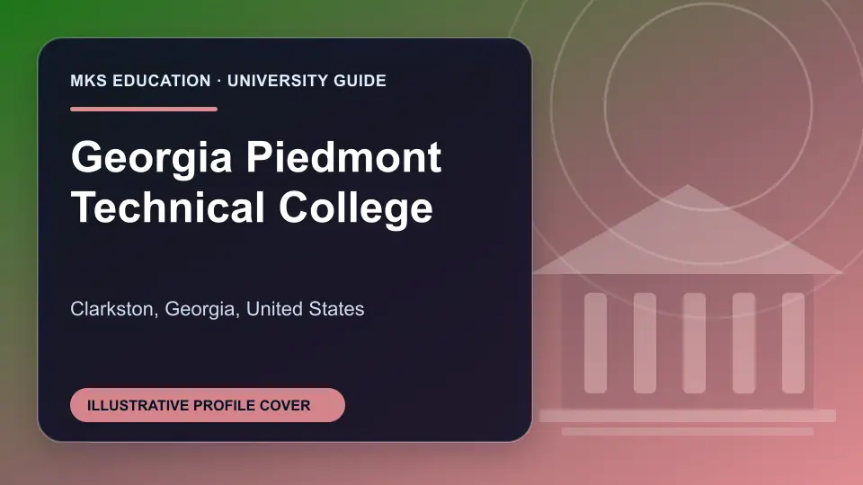 Illustrative MKS Education profile cover for Georgia Piedmont Technical College in the USA